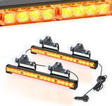 Nocthunt Traffic Advisor Emergency Strobe Light Bar 2 in 1 17Inch 32LED 23 Flash Patterns Directional Safety Warning Lights with Cigar Lighter on Trucks Police Construction Vehicles